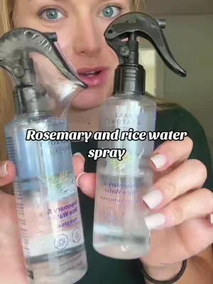 #rosemary and #ricewater spray for #hairgrowth #and #healthyhair 