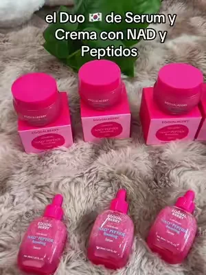 Dúo Sérum y Crema Facial con Péptidos sérum facial con péptidos, crema hidratante facial, rutina de firmeza facial, cuidado de la piel, líneas de expresión #tiktokcreatorpicks #DealsForYouDays #Eqqualberry #스킨케어 #Antienvejecimiento