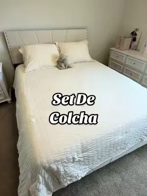 Set de 7 piezas ✨ @Jollyvogue #colcha #cama #tiktokshopcreatorpicks 