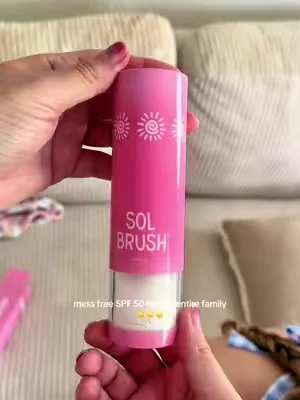Sol Brush SPF 50 mineral sunscreen is a win for our family! Don’t have to worry about harsh chemicals! #solbrush #brushonsunscreen #sunscreenviral #spf50 #kidssunscreen 