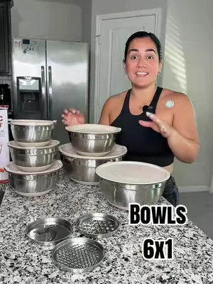 6 bowls para tu cocina para hacer tus mezclas y preparas tus comidas de acero inoxidable y dishwashersafe #mixingbowls #KitchenHacks #6x1 #summerwins #dealsforyoudays 