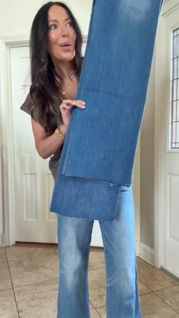 FINALLY these incredible Oneso mid waist, wide leg, BBL jeans in the coveted medium blue wash come in INSEAM OPTIONS! Petite regular and tall 👏🏼