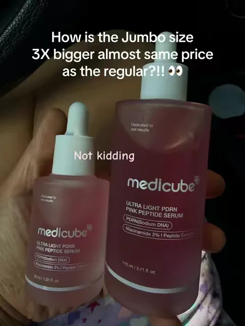 Trust me get the JUMBO SIZE!!! New from Medicube: the Ultra Light PDRN Pink Peptide Serum A lightweight, fast-absorbing serum made for hydration, glow, and smoother-looking skin. Perfect if you want that fresh, bouncy K-beauty glow without a heavy feel. #Medicube #PDRNSerum #PinkPeptideSerum #dealsforyoudays #summeressentials 