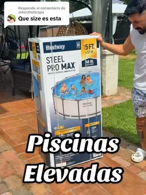 Respuesta a @JrAestheticspa  Piscina elevada redonda Bestway Steel Pro MAX, gris (15 pies | 14 pies | 13 pies | Opciones de tamaño) Juego completo con bomba de filtro, escalera y cubierta #pool #piscina #oferta #verano #paratiiiiiiiiiiiiiiiiiiiiiiiiiiiiiii 