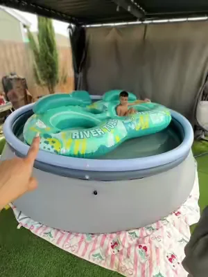 Piscina redonda con techo facil de intalar #tiktokshopcreatorpicks #outdoors #roundpool #inflatablepool #pool 