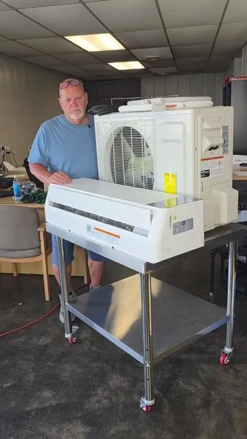 24,000 btu mini split #minisplit #airconditioner #heat #garage #workshop 