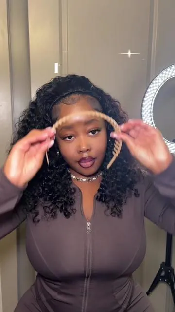 No leaveout 🥰🔥✨ Burmese curly half wig 20’ #wiginstall #burmesecurly #hairstyle #fyp #halfwig 
