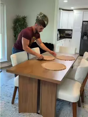Diseño del hogar, cambio de imagen del comedor, decoración del hogar, muebles asequibles, diseño de interiores @Tribesigns #tribesigns #littletree #diningtable #tiktokshopcreatorpicks #DealsForYouDay 