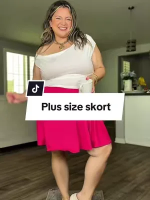 No more chub rub #skort #plussizeskirt #plussizeskort 