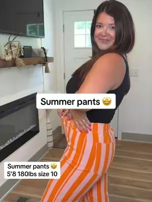 The fit, the stripes, the colors… 🤩 #summerpants #colorfulpants #denim 