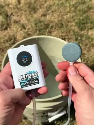 Rechargeable bait pump #fishing #bassfishing #fishinglife #fishingtiktoks #summerwins 