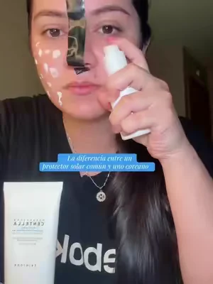 La diferencia entre un protector solar común y uno coreano es real #skin1004 #protectorsolar #cuidadodelapiel #cuidadodelrostro #centellaskincare 