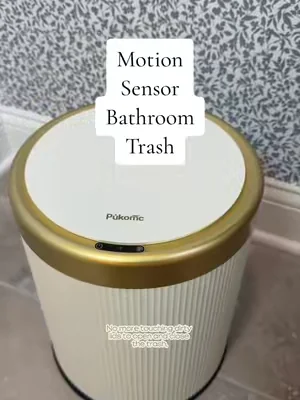 Switching all our bathroom, trash cans to this one 😍 #bathroomessentials #homemusthaves #touchlesstrashcan #bathroomtrashcan #tiktokshop 