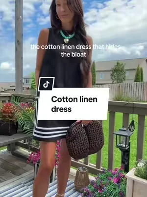 The cotton linen summer dress I’ve been reaching for nonstop ☀️ Lightweight, breathable, flattering, and so easy to style for everyday