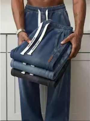 Hard To Fit Waist? Elastic Waist Jeans Fit All Body Shapes#pants #mensfashion #jeansformen #jeansoutfit #comfystyle 