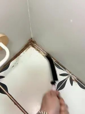 My shower corner problem…😭#LifeHack #CleanTok #caulktape #tiktok #tiktokmademebuyit 