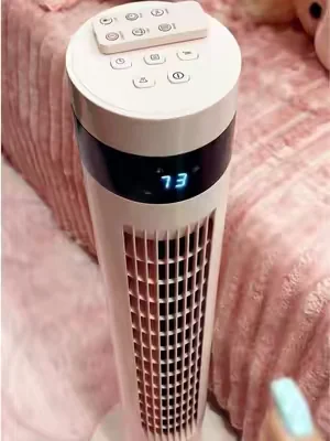 El ventilador perfecto 🥶❄️🩷#towerfan #pinkfan #ventilador #ventiladores #aireacondicionado 
