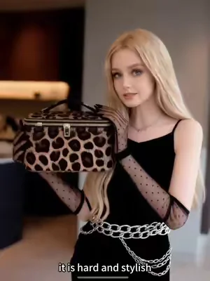 #leopardprint#makeupbag #makeupstorage #travelbeauty #makeupmirror 
