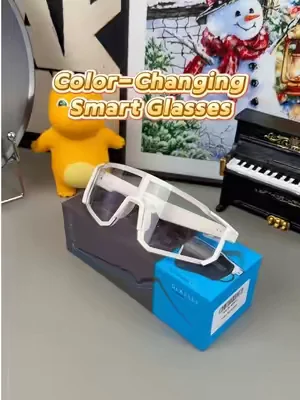 Tell me why this tech piece matches literally every outfit.👔#smartglasses #photochromic  #transitionlenses  #colorchangingglasses  #SummerTurnUp