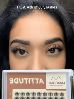4th of July lashes with a slight Attitude 🔥😏@maxcomfi.astrid @A Lifetime Must-Have Lash @Maxcomfi  #starterpicks #summerwins #DealsForYouDays #weeklydeals #clusterlashes 