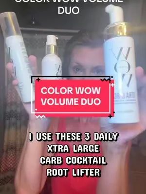 This is the holy grail for hair volume. This duo gives weightless volume without feeling crunchy. Try these today if you have flat or fine hair. #colorwow #hair #hairtok #volume #bighair 
