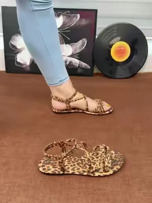 Leopard print summer flats#womenshoes #summershoes #flatshoes #flats #tiktokmademebuyit 