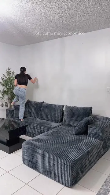 Modern Modular L-Shaped Recliner Upholstered Sofa - Deep Seat, Comfortable Cushion, Couch, Living Room Furniture, No Assembly Required, Shipped in 2 Packages, Ready to Use Unboxed #sofa#summerwins #Summervibes #MJGfurniture@MJG Furniture 