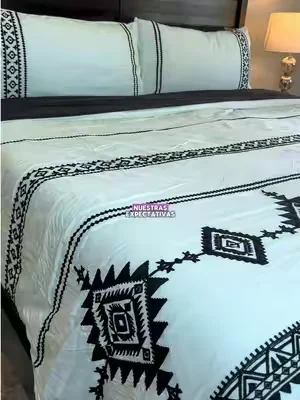 Hermoso set de edredon diseño boho con un bordado espectacular #edredon #comforterset #tiktokshopcreatorpick #dealsforyoudays #summerwins @Melex home 