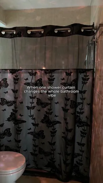 When one shower curtain changes the whole bathroom vibe#pattern bathroom decor set#tiktokshopcreatorpicks#fyp#DealsForYouDays