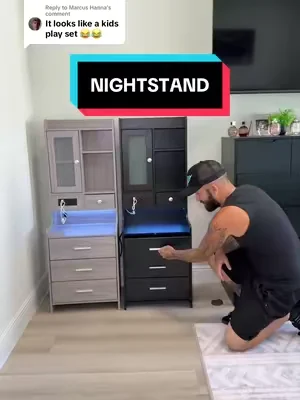 Replying to @Marcus Hanna #bedsidetable #nightstand #lednightstand #bedside #sidetable 