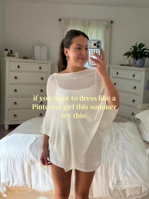 so affordable and so many ways to style! This one comes in multiple color options for endless outfit vibes ⭐️  I’m 5’2 wearing a size medium!  #knitponcho #sheerponcho #summeroutfits #affordablefashion #ttsverticalpro  