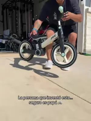 Empieza como triciclo con empuje y termina siendo una bicicleta con pedales. De esos productos que sí valen la pena 🧡