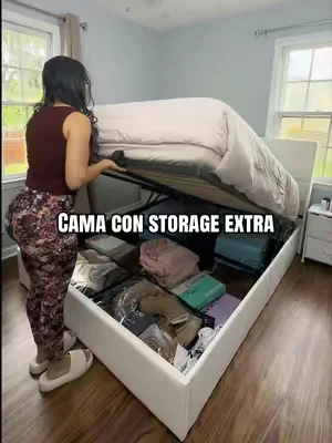 Storage bed Frame update 🫶🏻✨🛌 #storagebed #bedframe #smallroom #extrastorage #homeessentials 