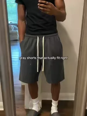 clean fit #baggyshorts #greyshorts #sweatshorts #affordablefashion #fyp 