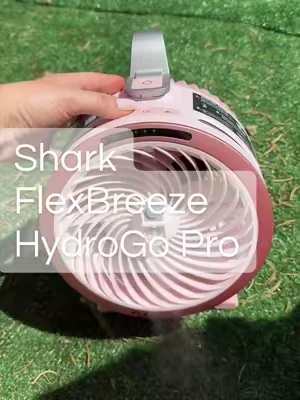 POV: You finally found a fan that actually helps in this summer heat. ☀️ #portablemistingfan #outdoorcooling #summermomfinds #patioessentials #sharkfan