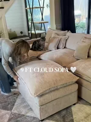 If you’re wanting a pretty couch without spending thousands of dollars.  #cloudcouch #livingroom #homefinds #affordablefurniture #couch 