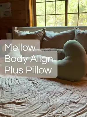 The cozy sleep upgrade I never knew I needed… now I can’t sleep without it. 🤍 #bodyalignpillow #bodyalignplus #mellowsleep #anxiousgirl #sidesleeper