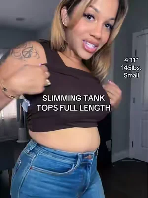 Slim fit & full length! #tanktop #anrabess #slimfit #womensclothing 