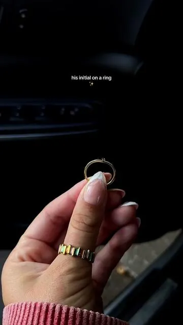 so dainty yet so special #daintyring #initialring #goldring