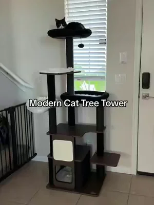 this cat tree looks more like home decor than a cat tree 😍👌🏼 #cattree #cattower #catsoftiktok #catpeople #tiktokshopcreatorpicks 