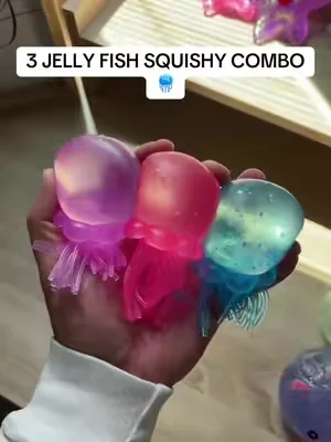 They now have a three pack! #squishy #jellyfish #toysforkids 