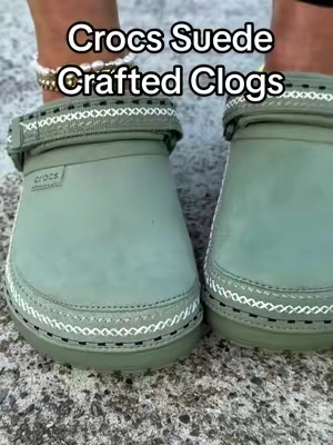 Crocs new suede crafted clogs but even cuter!! #crocs #crocscraftedclogs #crocsvegansuedecraftedclogs #crocscrafted #tiktokshopcreatorpicks 