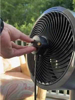 Staying cool all summer ☀️😎 #sharkflexbreeze #flexbreezefan #sharkfan #outdoorfan #cordlessfan 