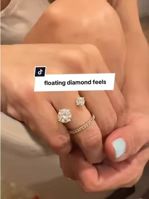 Replying to @biohackingnutritionist Floating diamonds give the perfect look with this gorgeous piece!! ##floatingdiamondring##giftsforher##moissanitering##tiktokshopcreatorpicks##dealsforyoudays