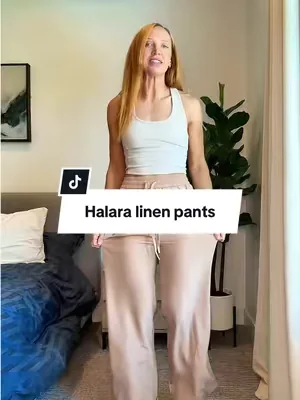 These linen pants are lightweight, breathable, and so comfortable you'll want to wear them every day. 🤍 Perfect for staying cool while looking effortlessly put together! #linenpants @Halara_official  