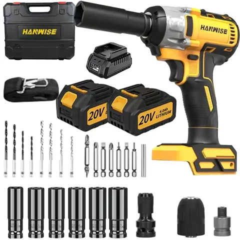 Still fighting rusted lug nuts with a hand wrench? This 20V brushless impact wrench does the heavy lifting for you.

• 20V 4.0Ah lithium power for stubborn bolts & lug nuts
• Brushless motor = more torque, less noise, longer life
• Full kit: multiple impact sockets, bits, charger & carry case
• Built‑in LED lights up wheel wells and dark corners
• Perfect for tire changes, auto repairs, fence & construction work

Grab it, snap on the right socket, and finish the job in minutes—not hours. Tap to upgrade your garage setup now. #weeklydeals #payday #impactwrench #powertools #cartools #DIYmechanic #garageupgrade