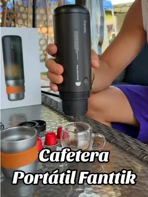 Cafetera portátil, máquina de espresso eléctrica con autocalentamiento y USB-C, cafetera de 20 bares para viajes, senderismo, gimnasio y oficina #cafeteraportatil #fanttik #coffee #espresso #dealsforyoudays 