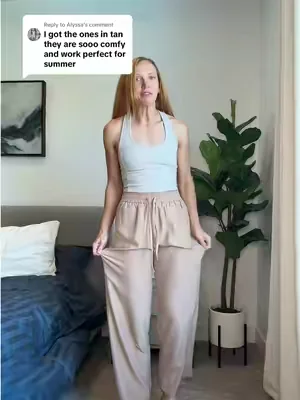 Replying to @Alyssa  for all the comfy summer girlies, so in love with these pants #halara #halarapants #OOTD #linenpants @Halara_official 