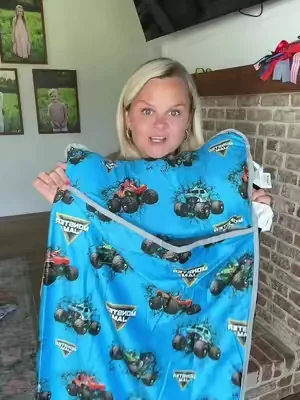 if you have a little boy starting preschool or daycare, this nap mat is perfect! #monstertrucks #preschool #boymom #toddlermom 