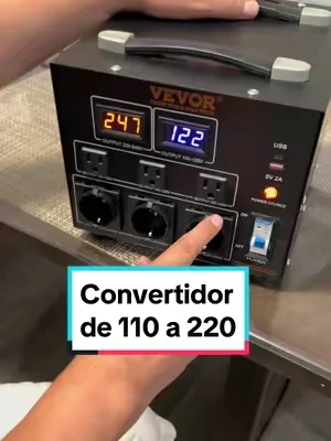Convertidor de 110 V a 220 V para conectar cualquier aparato como secadora sin problemas a tu casa que no tenga conexión a dos 20